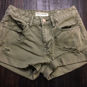 Pacsun Green High Waisted Shorts